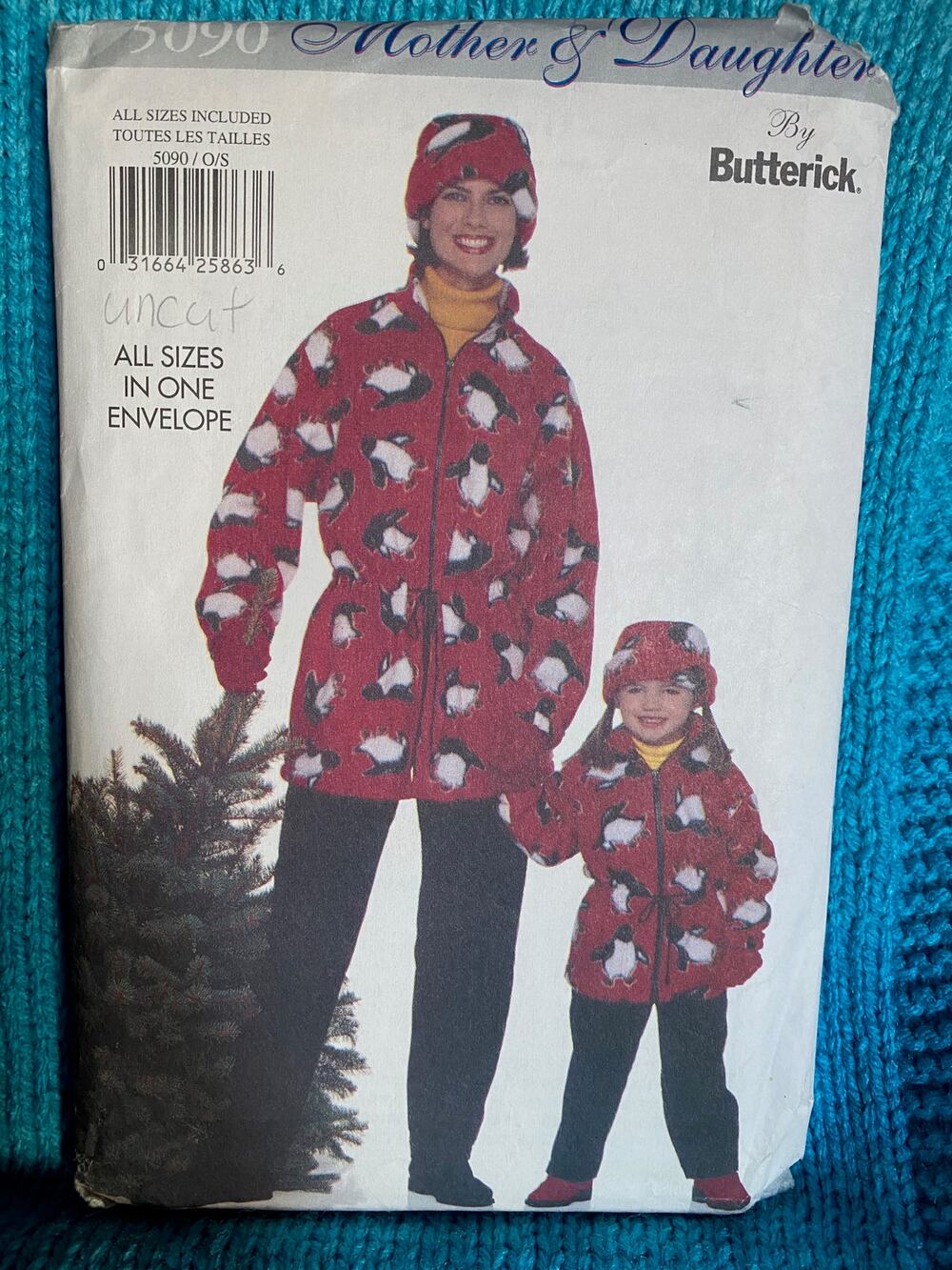 Butterick Sewing pattern 5090 mom girls top hat pants